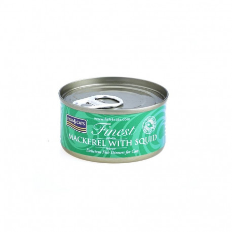 FISH4CATS Mackerel with squid - wet cat food - 70g