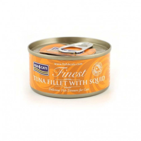 FISH4CATS Tuna fillet with squid - wet cat food - 70g
