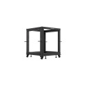 OPEN RACK 19" 12U 600X600-1100 ADJUSTABLE BLACK LANBERG