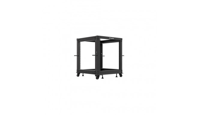 OPEN RACK 19" 12U 600X600-1100 ADJUSTABLE BLACK LANBERG