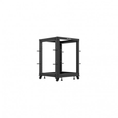OPEN RACK 19" 15U 600X600-1100 ADJUSTABLE BLACK LANBERG