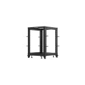 OPEN RACK 19" 15U 600X600-1100 ADJUSTABLE BLACK LANBERG