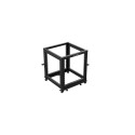 OPEN RACK 19" 12U 600X600-1100 ADJUSTABLE BLACK LANBERG