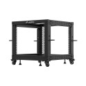 OPEN RACK 19" 9U 600X600-1100 ADJUSTABLE BLACK LANBERG