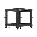 OPEN RACK 19" 9U 600X600-1100 ADJUSTABLE BLACK LANBERG