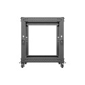 OPEN RACK 19" 12U 600X600-1100 ADJUSTABLE BLACK LANBERG