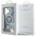 GUESS case for IPHONE 16 compatible with MagSafe GUHMP16SHFLPEDK (IML Metal Glitter Flowers Triangle