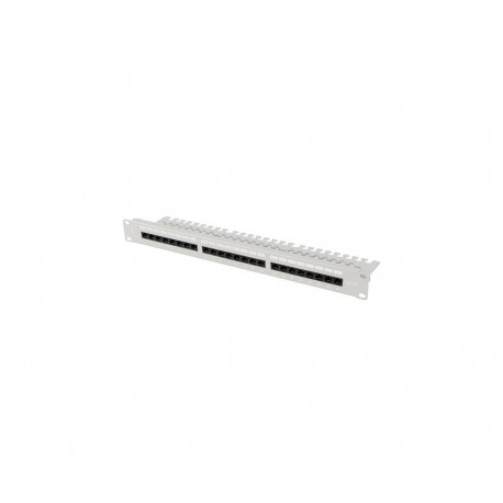 Lanberg patch-paneel 24-pordiline 1U 19" CAT.5E UTP kaablihalduriga, hall