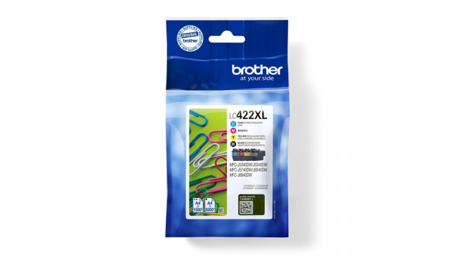 Brother LC422XLVAL | Ink Cartridge | Black, Cyan, Magenta, Yellow
