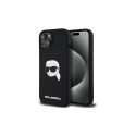 Karl Lagerfeld KLHMP15SSKHPPLK iPhone 15 6.1" black/black hardcase Silicone Karl Head Print Mag