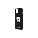 Karl Lagerfeld KLHMP15SSKHPPLK iPhone 15 6.1" black/black hardcase Silicone Karl Head Print Mag