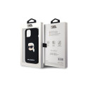 Karl Lagerfeld KLHMP15SSKHPPLK iPhone 15 6.1" black/black hardcase Silicone Karl Head Print Mag