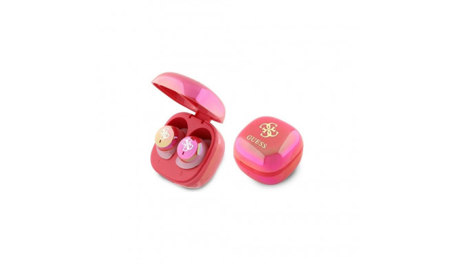 Guess Bluetooth headphones GUTWSJ144ESF TWS + docking station fuchsia/fuschia Iridescent 4G Printed