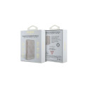 Guess Powerbank inductive 15W GUPB5FP4EMGP 5000mAh pink/pink 4G Leather Metal Logo MagSafe