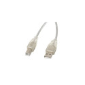 USB Cable - Lanberg CA-USBA-12CC-0030-TR USB 2.0 3m Translucent