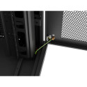 RACK CABINET 19" FREE-STANDING 47U/800X800 (FLAT PACK) WITH MESH DOOR LCD BLACK LANBERG
