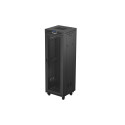 RACK CABINET 19" FREE-STANDING 37U/600X600 (FLAT PACK) WITH MESH DOOR LCD BLACK LANBERG
