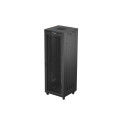 RACK CABINET 19" FREE-STANDING 47U/800X800 (FLAT PACK) WITH MESH DOOR LCD BLACK LANBERG