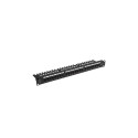 PATCH PANEL 24 PORT 1U 19" CAT.6A UTP WITH CABLE ORGANIZER BLACK LANBERG