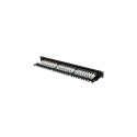 PATCH PANEL 24 PORT 1U 19" CAT.6A UTP WITH CABLE ORGANIZER BLACK LANBERG