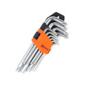Zvaigznīšu atslēgu komplekts TORX 9gab, Т10-Т50, CrV, īsās 25-007 POLAX