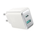 Joyroom JR-TCF15 network charger USB-C | USB-A 30W - white