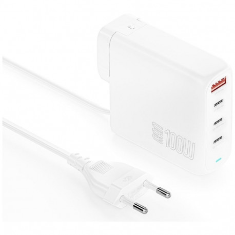 4smarts GaN Flex Pro 100W 3 USB-C + 1 USB-A reisilaadija