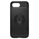 Kaitseümbris Slim Armor (MagFit), Apple iPhone 16e, must, tugijalaga, MagSafe, Spigen