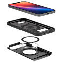 Kaitseümbris Slim Armor (MagFit), Apple iPhone 16e, must, tugijalaga, MagSafe, Spigen