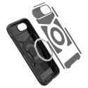 Kaitseümbris Slim Armor (MagFit), Apple iPhone 16e, must, tugijalaga, MagSafe, Spigen