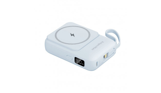 Kruger&Matz 10000 mAh Mag Safe induktsiooniga akupank kaabliga sinine