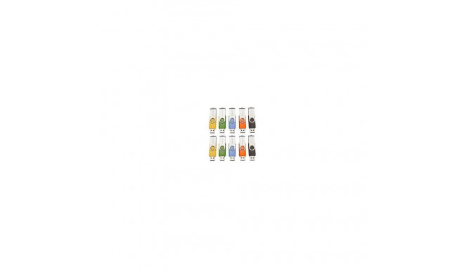 Intenso Basic Line USB-mälupulk 8 GB USB Type-A 2.0 must, sinine, roheline, oranž, kollane