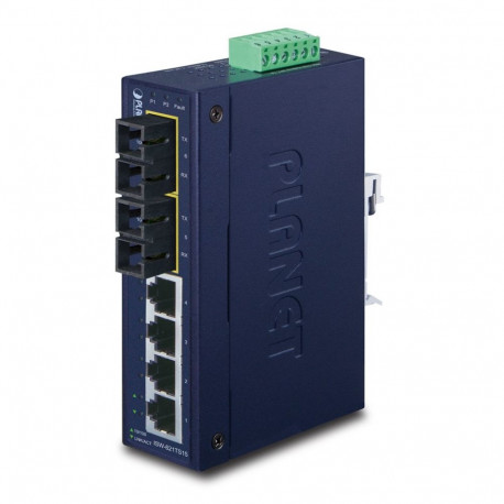 PLANET ISW-621TS15 network switch Unmanaged L2 Fast Ethernet (10/100) Blue