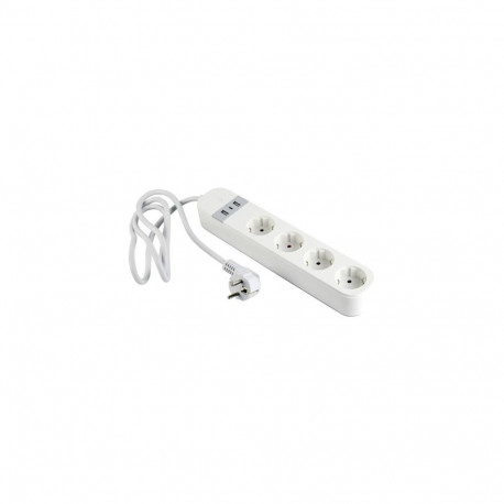 Gembird TSL-PS-S4U-01-W Smart power strip 4 AC outlet(s) Type E 1.5 m 3 3880 W White