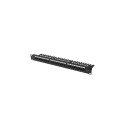 PATCH PANEL 24 PORT 1U 19" KAT.6A UTP Z ORGANIZEREM KABLOWYM CZARNY LANBERG