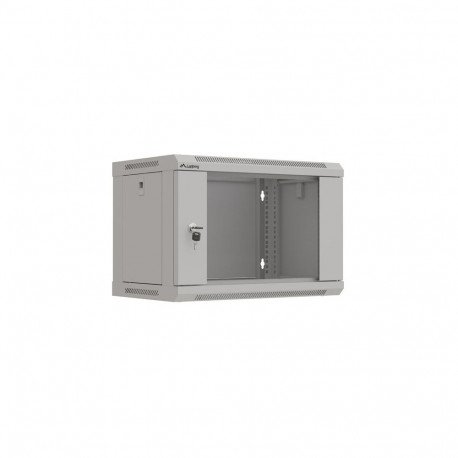 Rack mounting cabinet 19" 6U 540x350 grey with glass door Lanberg (Flat Pack)