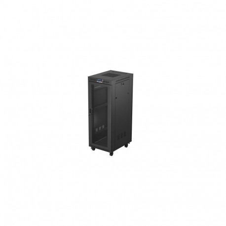 FLOOR-STANDING RACK CABINET 19" 32U 600X800 BLACK PERFORATED LCD DOOR LANBERG (FLAT PACK)