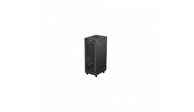 FLOOR-STANDING RACK CABINET 19" 32U 600X800 BLACK PERFORATED LCD DOOR LANBERG (FLAT PACK)