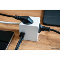 "kabelmeister Steckdosenwürfel mit 2m Zuleitung 3x SchuKo; 1x USB-C 20W PD 3.0; USB-A 18W Weiß"