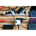 "kabelmeister Steckdosenwürfel mit 5m Zuleitung 3x SchuKo; 1x USB-C 20W PD 3.0; USB-A 18W Weiß"