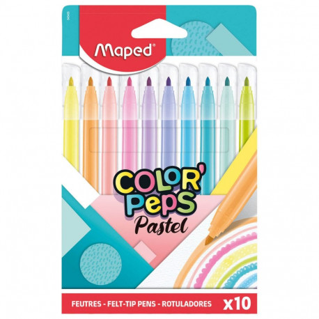 Viltpliiatsid MAPED ColorPeps Pastel 10 värvi