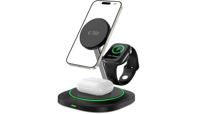 Tech-Protect juhtmevaba laadija A46 3in1 QI15W, must