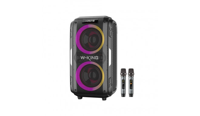 Wireless Bluetooth Speaker W-KING T9 Pro 120W + 2 microphones (black)