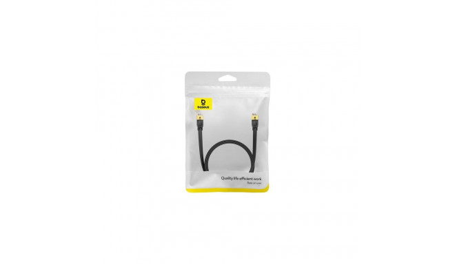 Baseus Network Cable High Speed (CAT7) of RJ45 (flat cable) 10 Gbps, 2m, Black (B00133207111-02)