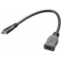 Akasa kaabel HDMI - Mini HDMI 25cm, must (AK-CBUB19-10BK)