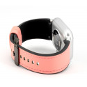 Connect watch strap Silicone Patch Leather 20mm M/L, pink