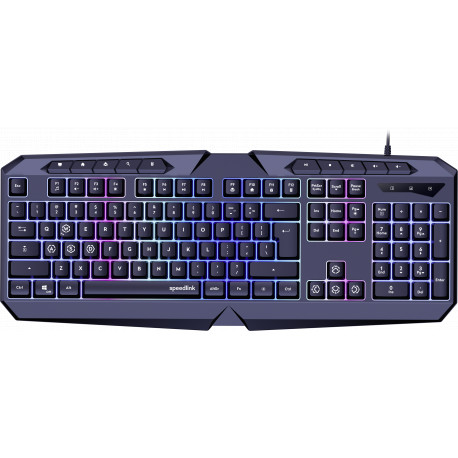 Speedlink klaviatuur Ludicium RGB Rainbow US (SL-670004-BK-US)