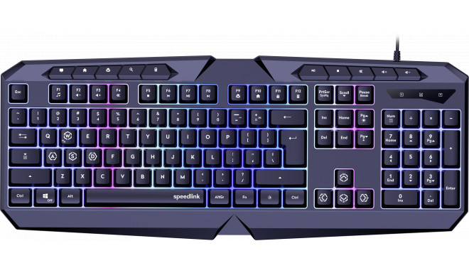Speedlink klaviatuur Ludicium RGB Rainbow US (SL-670004-BK-US)