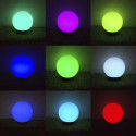 Solarna lampa wolnostojąca ogrodowa GB167 - kula 30x30x63cm, kolorowy LED