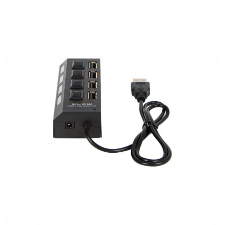 86-075# Rozgałęźnik usb wt.a-4xgn.a hub-07 czarny